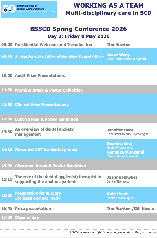 BSSCD Day two programme